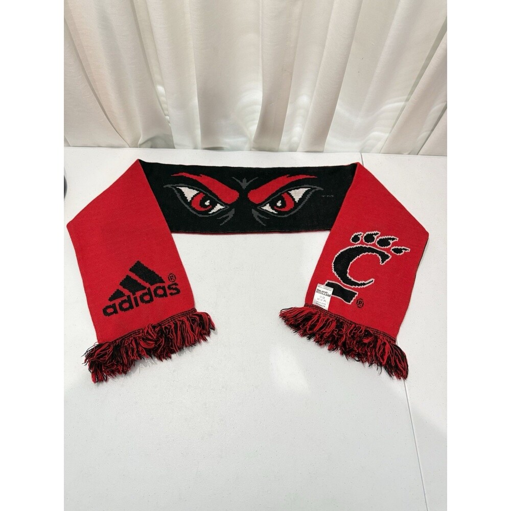 Cincinnati Bearcats Scarf Adidas Red Black NCAA Cozy Soft Stylish